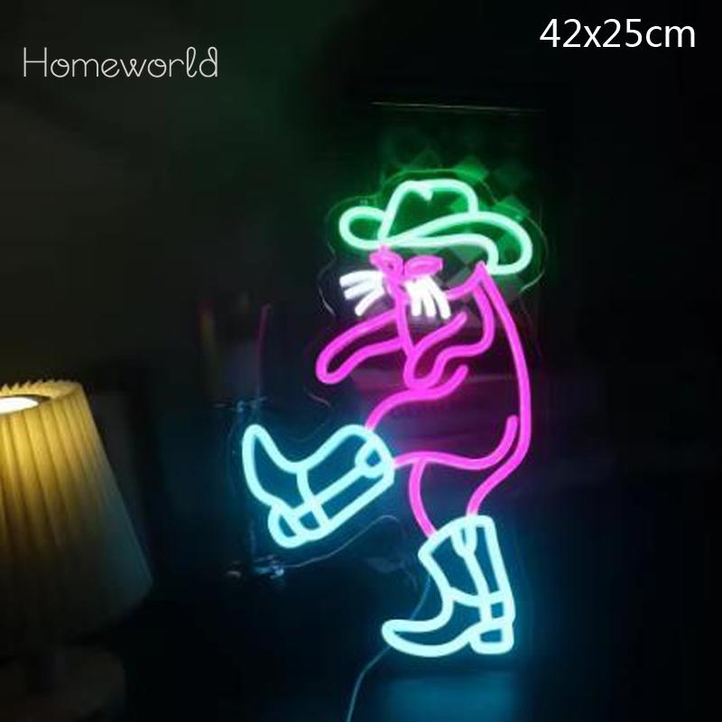 Party Games Shop - Tanda Lampu Neon Kucing Koboi Tanda