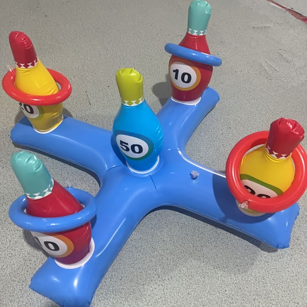 Party Games Crossplay - Permainan Lempar Cincin Botol Bowling Tiup,