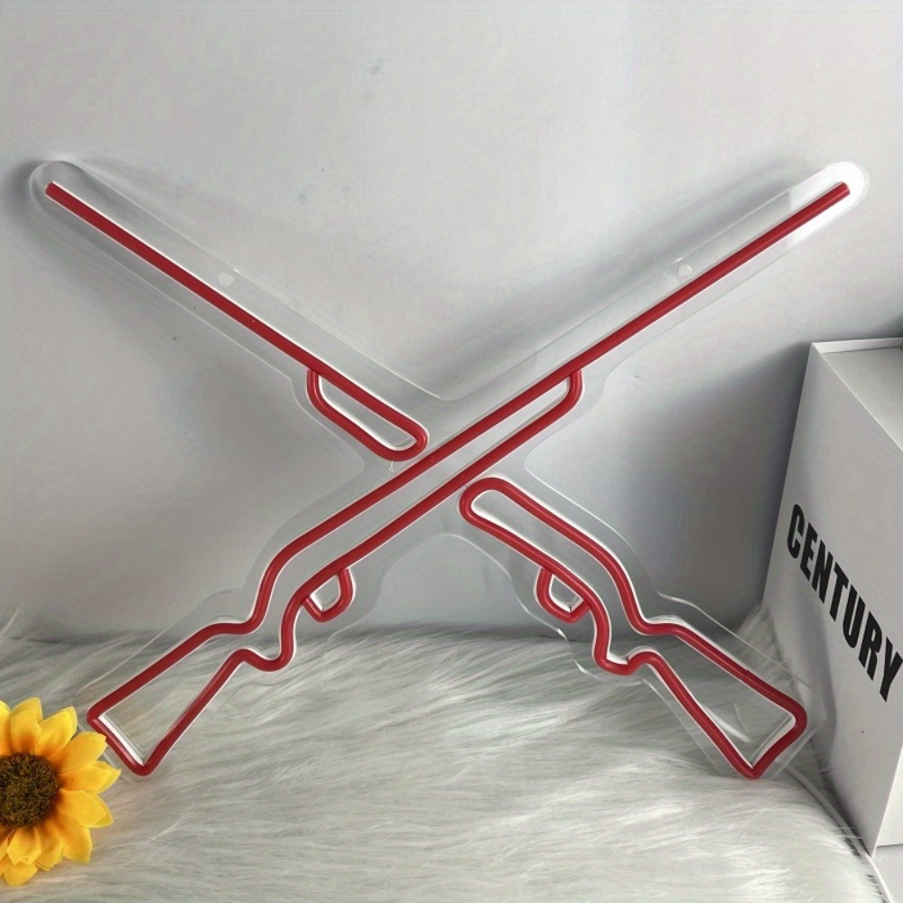 Lampu Neon Double Guns, Hiasan - Party Games Shop ulasan dan harga